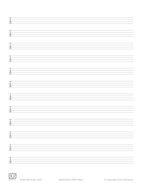 Bass Tab Template