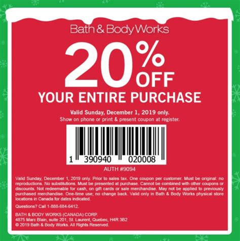 Bath And Body Works Coupons Printable 20 Off