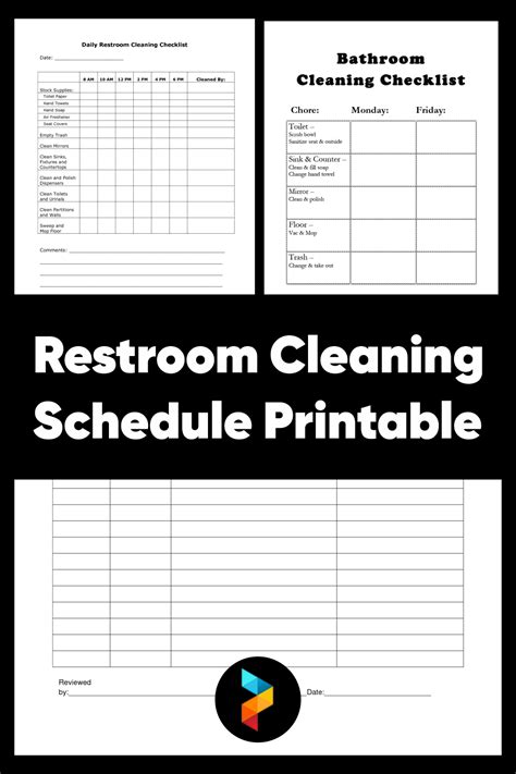 Bathroom Cleaning Schedule Template