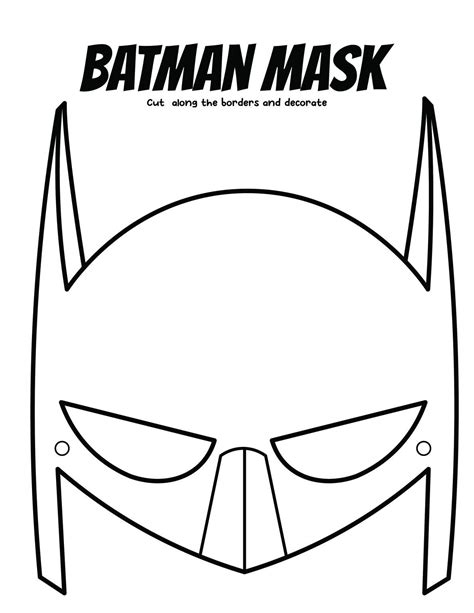 Batman Mask Printable Template
