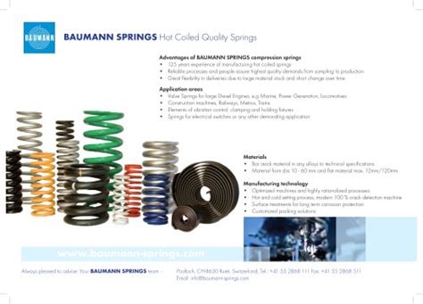 Baumann Spring Co. S Pte Ltd.: A Comprehensive Guide to World-Class Spring Solutions