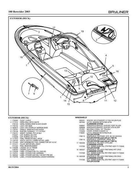 Bayliner Trophy Parts Catalog