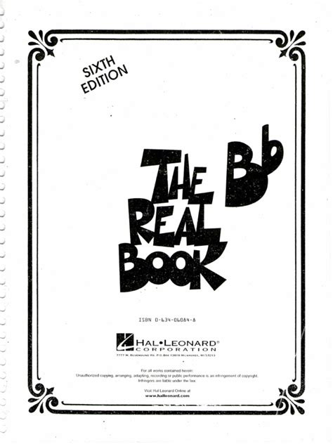 Bb Real Book 6th Edition Pdf Reader