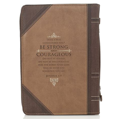 Be Strong and Courageous Two Tone LuxLeather Bible Cover Kindle Editon
