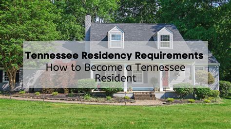 Be a Tennessee resident: