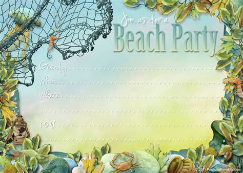 Beach Themed Invitation Templates Free