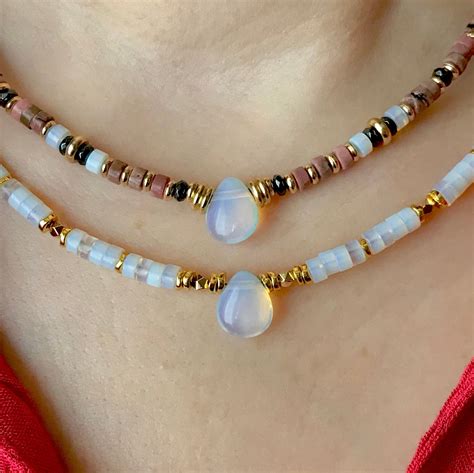 Beaded Moonstone Necklace: A Celestial Inspiration