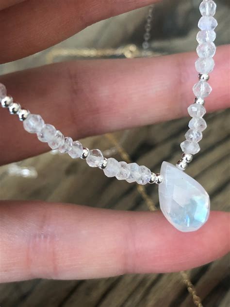 Beaded Moonstone Necklace: A Mystical Adornment of Serenity and Balance