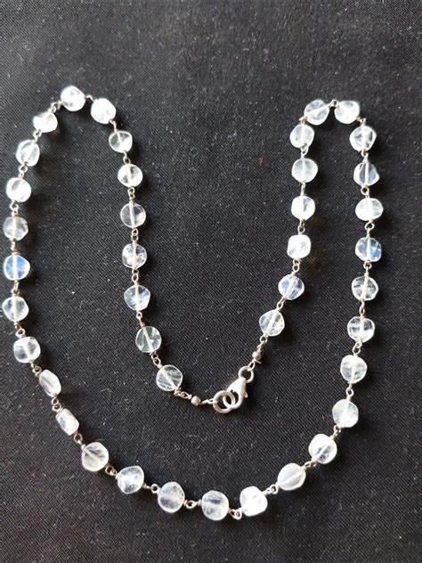 Beaded Moonstone Necklace: A Symphony of Shimmer and Spirituality