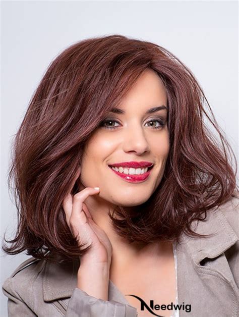 Beautiful Auburn Wavy Shoulder Length Wigs