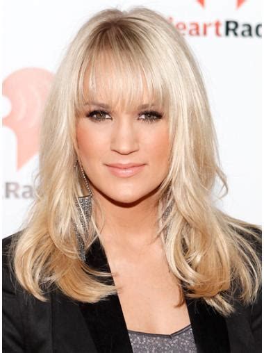 Beautiful Blonde Wavy Shoulder Length Celebrity Wigs