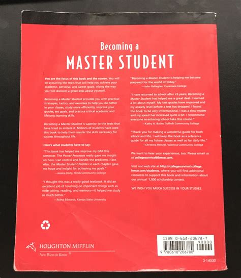 Becoming A Master Student Tenth Edition Reader