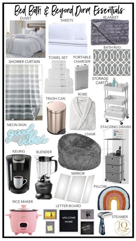 Bed Bath and Beyond Dorm List: EVERYTHING You Need for Your Dorm in 2023