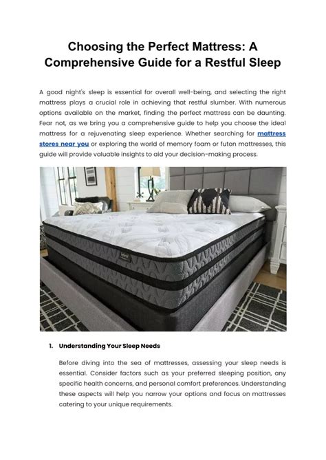 Bed and Orthopedic Mattress: A Comprehensive Guide to Restful Sleep