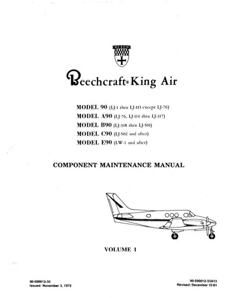 Beechcraft King Air 90 Maintenance Manual Ebook Epub