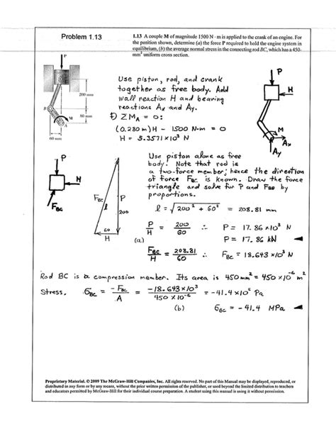 Beer and Johnston Engineering Mechanics Solutions