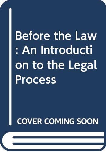 Before Law Introduction Legal Process Reader