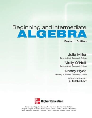 Beginning and Intermediate Algebra (2nd Edition) Epub