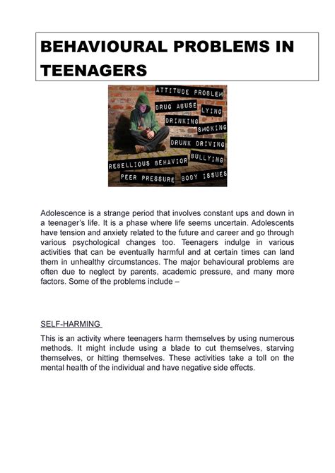 Behavioural Problems in Adolescent Period Kindle Editon