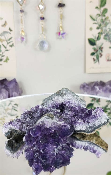 Behold the Enchanting Beauty of the Large Amethyst Cluster