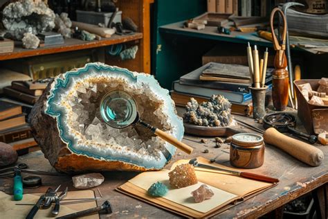 Behold the Mystical Beauty of an Opened Geode: Unveiling Nature's Hidden Treasures