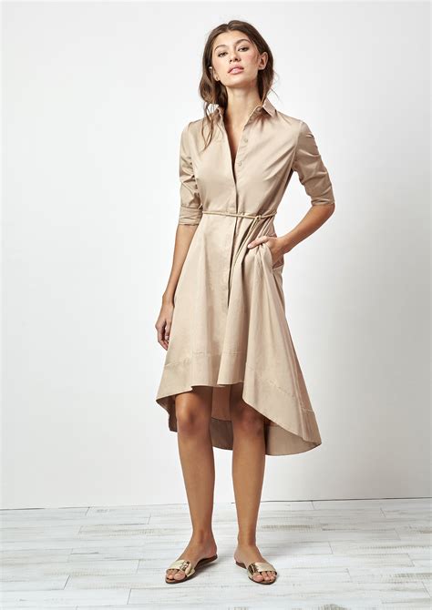 Beige Shirt Dress: