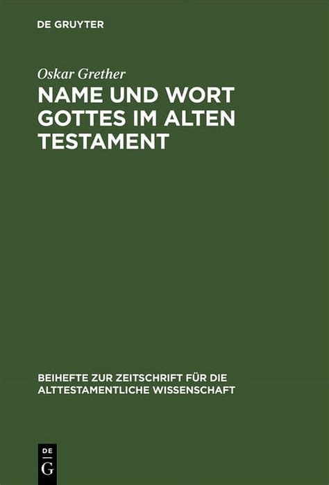 Beihefte Zur Zeitschrift FÃƒÂ¼r Die Alttestamentliche Wissenschaft Epub