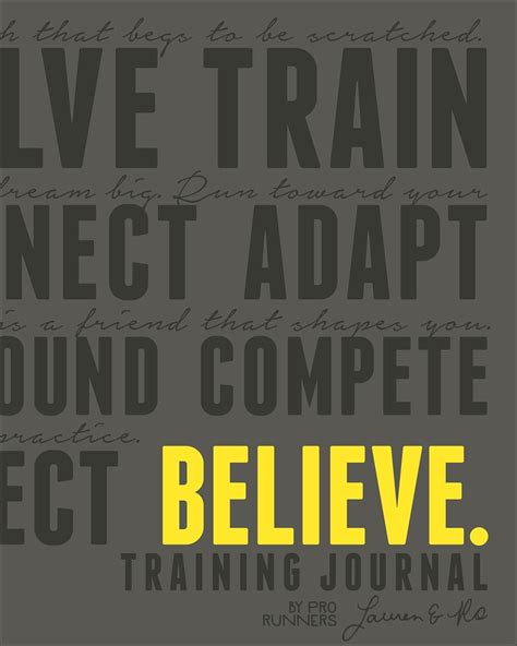 Believe Training Journal Charcoal Edition Doc