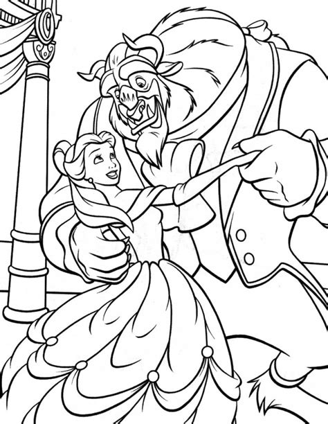 Belle et la Bête : Un voyage enchanté à travers le coloriage