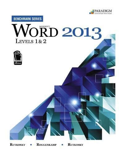 Benchmark Series Microsoft Word 2013 Ebook PDF