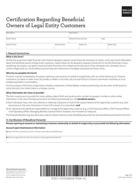 Beneficial Owner Certification Form: A Comprehensive Guide