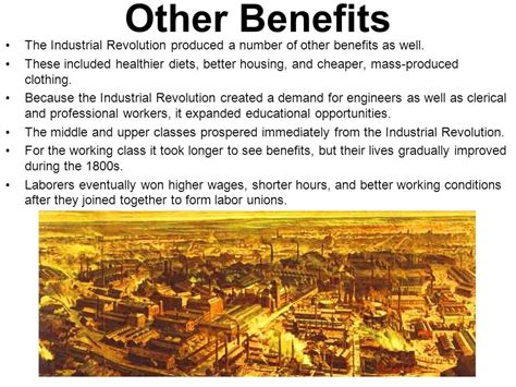 Benefits: A Catalyst for Industrial Revolution