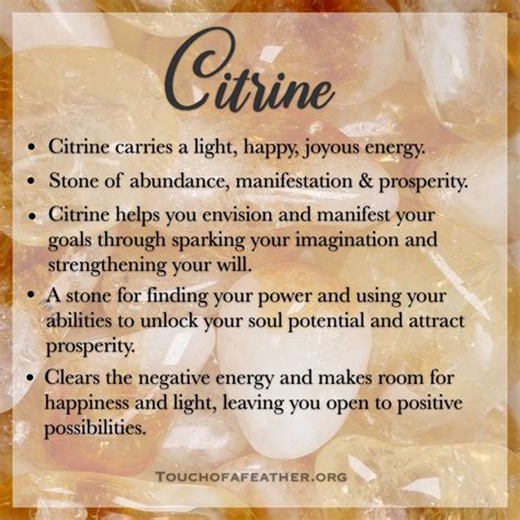 Benefits of Citrine: