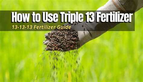 Benefits of Fertilizer 13 13 13