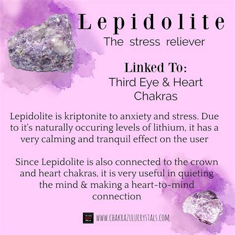 Benefits of Lepidolite for the Heart Chakra: