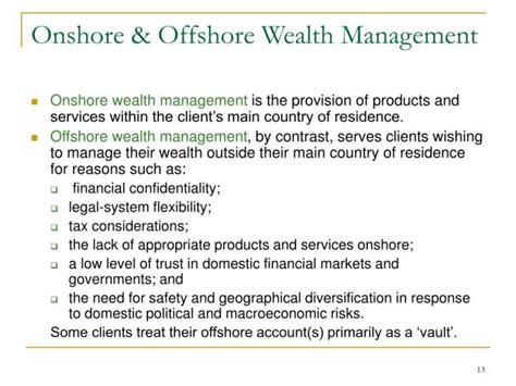 Benefits of Offshore Wealth Management