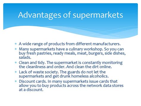 Benefits of Open Supermarkets