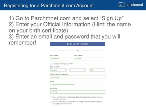 Benefits of Parchment Sign Up