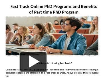 Benefits of Part-Time Doctoral Programs