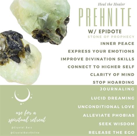 Benefits of Prehnite with Epidote