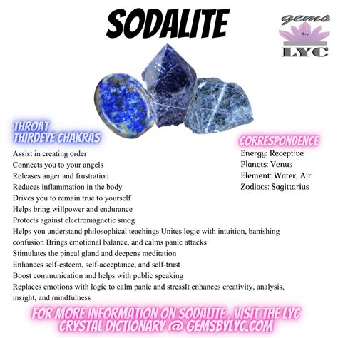 Benefits of Sodalite Crystal: