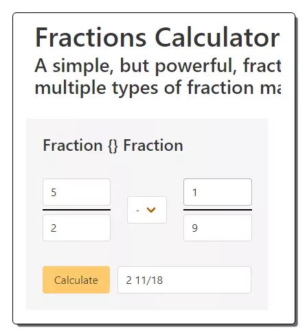 Benefits of Using an Online Fraction Calculator