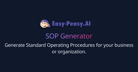 Benefits of Using an SOP Generator AI Free