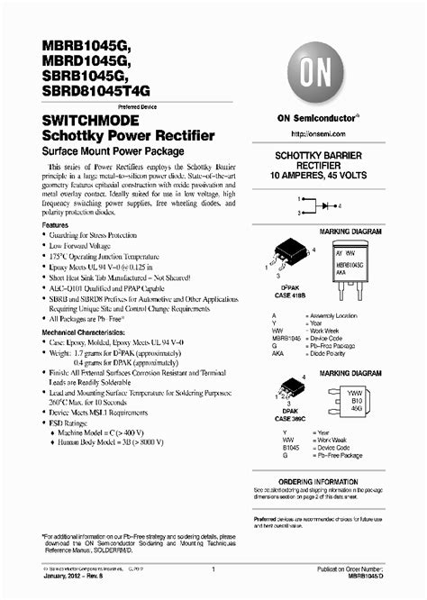 Benefits of the MBRB1045T4G