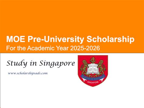 Benefits of the MOE Pre-University Scholarship