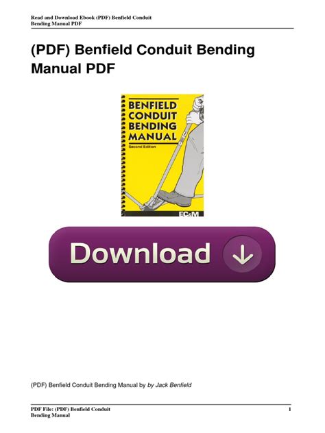 Benfield.Conduit.Bending.Manual Ebook PDF