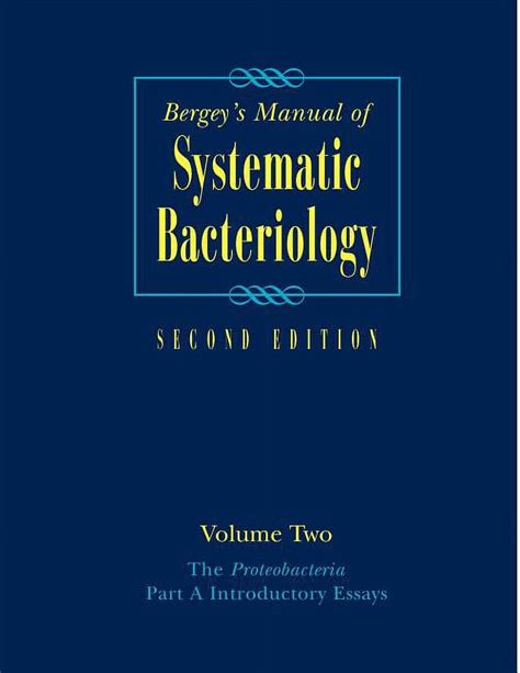 Bergey's Manual of Systematic Bacteriology The Proteobacteria Doc