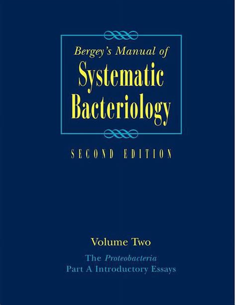 Bergey's Manual of Systematic Bacteriology The Proteobacteria Doc