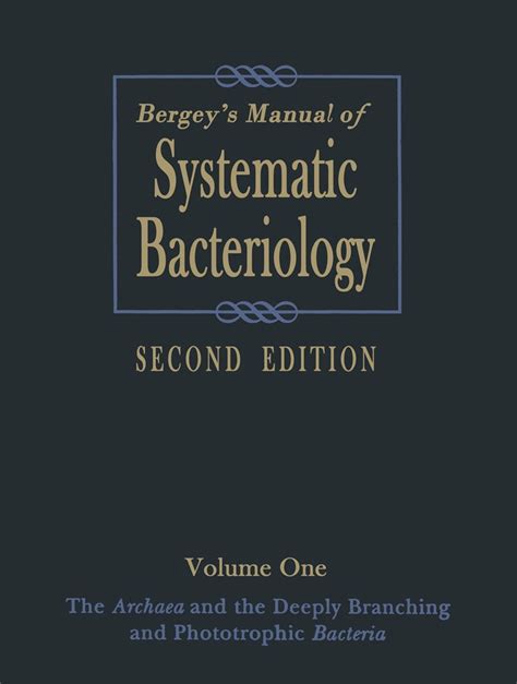 Bergey's Manual of Systematic Bacteriology Volume 1 The Archaea and the Deeply Branching an PDF
