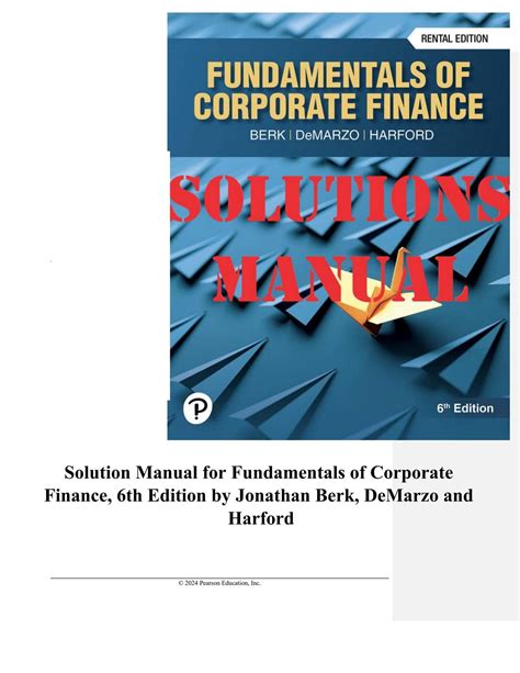 Berk Demarzo Corporate Finance Solutions Chapter20 Kindle Editon